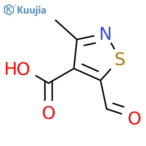 5-formyl-3-methyl-1,2-thiazole-4-carboxylic acid structure