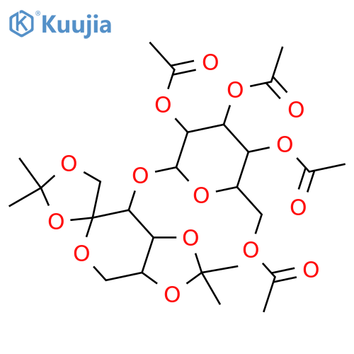3-O-β-D-Glucopyranosyl-D-fructose; β-Pyranose-form, 1,2:4,5-Di-O-isopropylidene, tetra-Ac structure