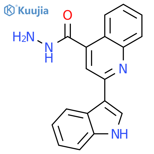 4-Quinolinecarboxylic acid, 2-(1H-indol-3-yl)-, hydrazide structure