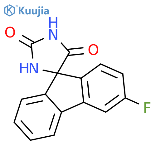 Spiro[9H-fluorene-9,4'-imidazolidine]-2',5'-dione, 3-fluoro- structure