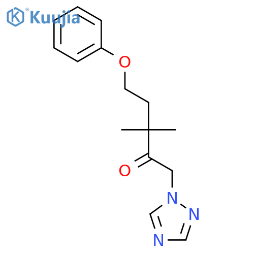 2-Pentanone, 3,3-dimethyl-5-phenoxy-1-(1H-1,2,4-triazol-1-yl)- structure