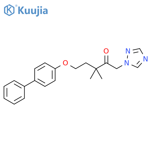 2-Pentanone, 5-([1,1'-biphenyl]-4-yloxy)-3,3-dimethyl-1-(1H-1,2,4-triazol-1-yl)- structure
