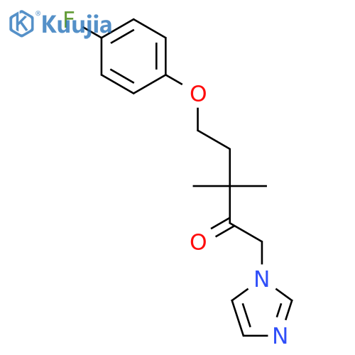2-Pentanone, 5-(4-fluorophenoxy)-1-(1H-imidazol-1-yl)-3,3-dimethyl- structure