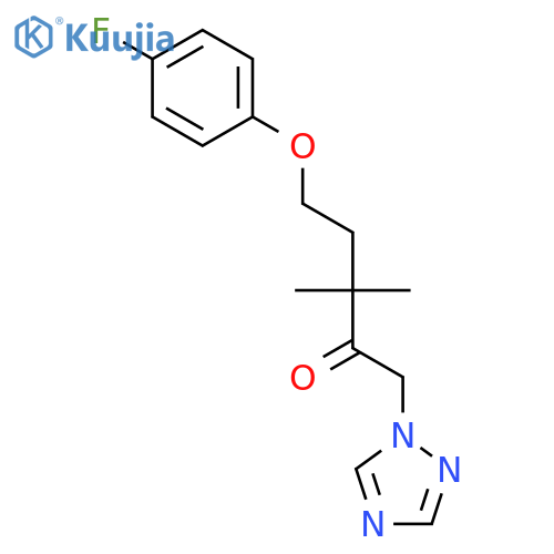 2-Pentanone, 5-(4-fluorophenoxy)-3,3-dimethyl-1-(1H-1,2,4-triazol-1-yl)- structure