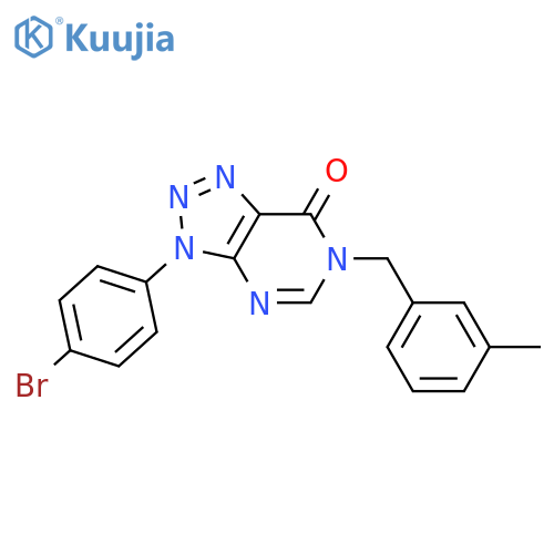 3-(4-bromophenyl)-6-(3-methylphenyl)methyl-3H,6H,7H-1,2,3triazolo4,5-dpyrimidin-7-one structure