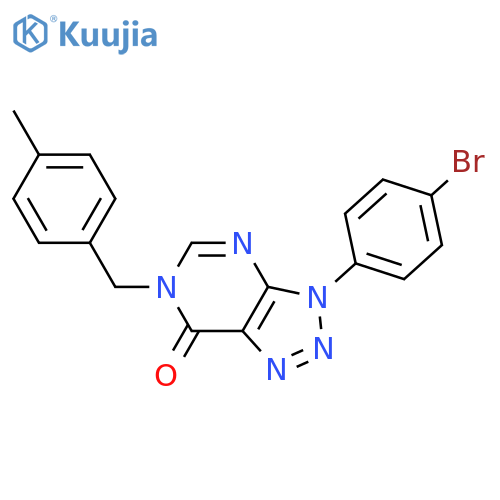 3-(4-bromophenyl)-6-(4-methylphenyl)methyl-3H,6H,7H-1,2,3triazolo4,5-dpyrimidin-7-one structure