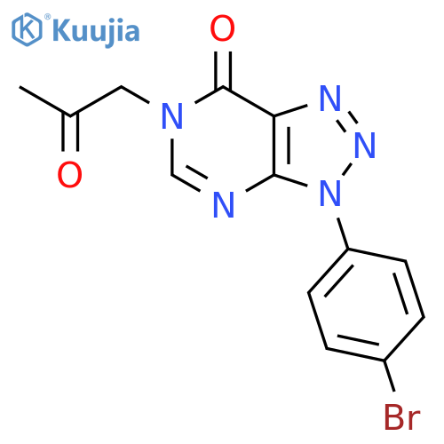 3-(4-bromophenyl)-6-(2-oxopropyl)-3H,6H,7H-1,2,3triazolo4,5-dpyrimidin-7-one structure