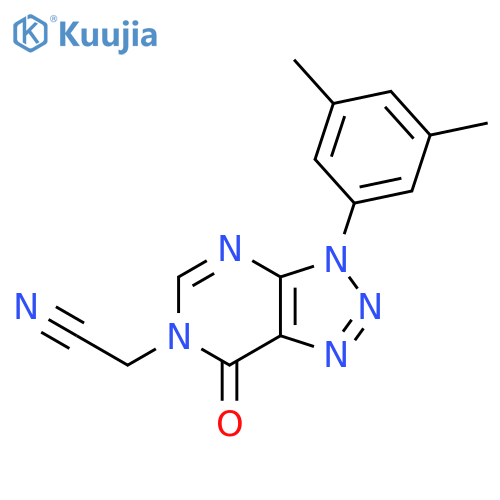 2-3-(3,5-dimethylphenyl)-7-oxo-3H,6H,7H-1,2,3triazolo4,5-dpyrimidin-6-ylacetonitrile structure