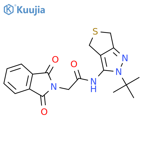 N-{2-tert-butyl-2H,4H,6H-thieno3,4-cpyrazol-3-yl}-2-(1,3-dioxo-2,3-dihydro-1H-isoindol-2-yl)acetamide structure