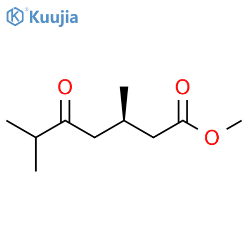 Heptanoic acid, 3,6-dimethyl-5-oxo-, methyl ester, (R)- structure