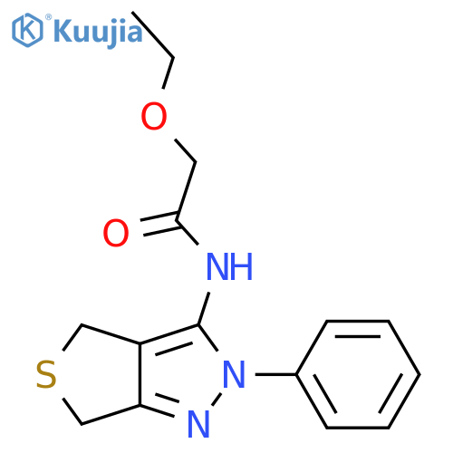 2-ethoxy-N-{2-phenyl-2H,4H,6H-thieno3,4-cpyrazol-3-yl}acetamide structure