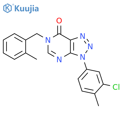 3-(3-chloro-4-methylphenyl)-6-(2-methylphenyl)methyl-3H,6H,7H-1,2,3triazolo4,5-dpyrimidin-7-one structure