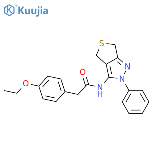 2-(4-ethoxyphenyl)-N-{2-phenyl-2H,4H,6H-thieno3,4-cpyrazol-3-yl}acetamide structure