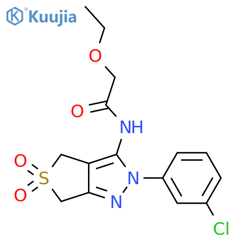 N-2-(3-chlorophenyl)-5,5-dioxo-2H,4H,6H-5lambda6-thieno3,4-cpyrazol-3-yl-2-ethoxyacetamide structure
