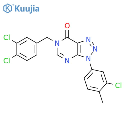 3-(3-chloro-4-methylphenyl)-6-(3,4-dichlorophenyl)methyl-3H,6H,7H-1,2,3triazolo4,5-dpyrimidin-7-one structure