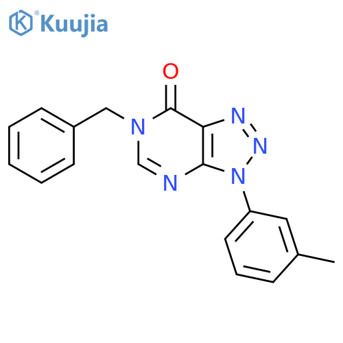 6-benzyl-3-(3-methylphenyl)-3H,6H,7H-1,2,3triazolo4,5-dpyrimidin-7-one structure