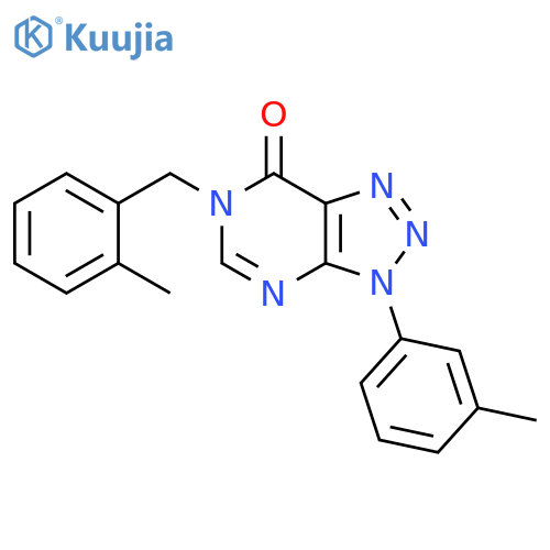 3-(3-methylphenyl)-6-(2-methylphenyl)methyl-3H,6H,7H-1,2,3triazolo4,5-dpyrimidin-7-one structure