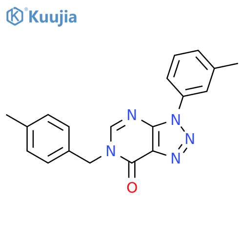 3-(3-methylphenyl)-6-(4-methylphenyl)methyl-3H,6H,7H-1,2,3triazolo4,5-dpyrimidin-7-one structure