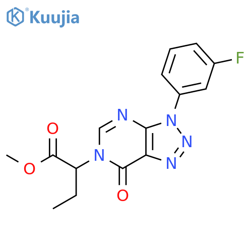 methyl 2-3-(3-fluorophenyl)-7-oxo-3H,6H,7H-1,2,3triazolo4,5-dpyrimidin-6-ylbutanoate structure