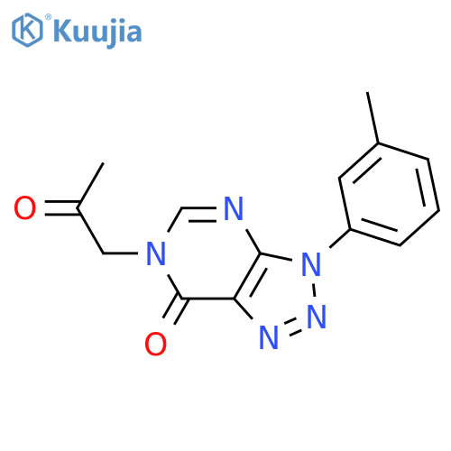 3-(3-methylphenyl)-6-(2-oxopropyl)-3H,6H,7H-1,2,3triazolo4,5-dpyrimidin-7-one structure