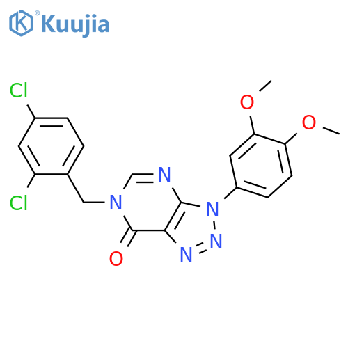 6-(2,4-dichlorophenyl)methyl-3-(3,4-dimethoxyphenyl)-3H,6H,7H-1,2,3triazolo4,5-dpyrimidin-7-one structure