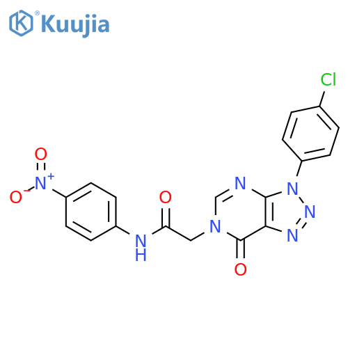 2-3-(4-chlorophenyl)-7-oxo-3H,6H,7H-1,2,3triazolo4,5-dpyrimidin-6-yl-N-(4-nitrophenyl)acetamide structure