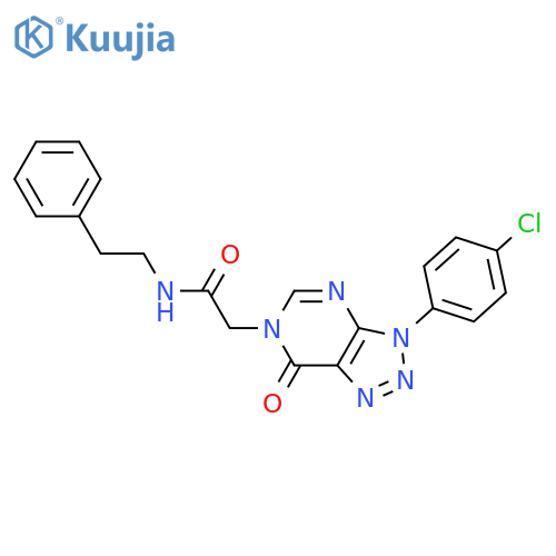 2-3-(4-chlorophenyl)-7-oxo-3H,6H,7H-1,2,3triazolo4,5-dpyrimidin-6-yl-N-(2-phenylethyl)acetamide structure