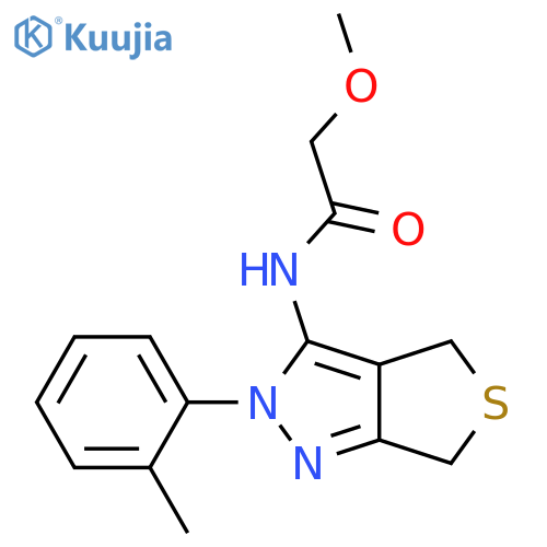 2-methoxy-N-2-(2-methylphenyl)-2H,4H,6H-thieno3,4-cpyrazol-3-ylacetamide structure