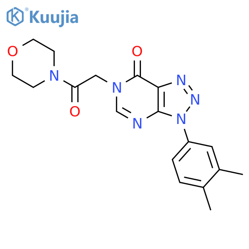 3-(3,4-dimethylphenyl)-6-2-(morpholin-4-yl)-2-oxoethyl-3H,6H,7H-1,2,3triazolo4,5-dpyrimidin-7-one structure