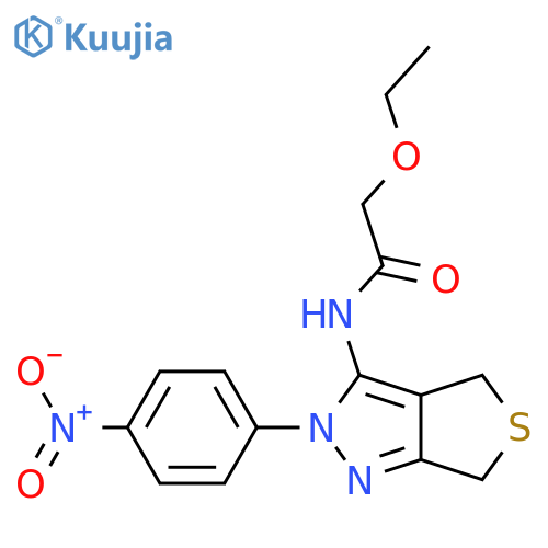 2-ethoxy-N-2-(4-nitrophenyl)-2H,4H,6H-thieno3,4-cpyrazol-3-ylacetamide structure