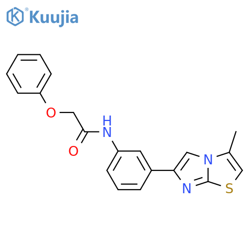 N-(3-{3-methylimidazo2,1-b1,3thiazol-6-yl}phenyl)-2-phenoxyacetamide structure