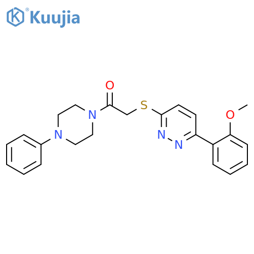 2-{6-(2-methoxyphenyl)pyridazin-3-ylsulfanyl}-1-(4-phenylpiperazin-1-yl)ethan-1-one structure