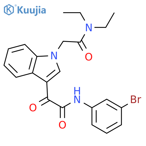 2-(3-{(3-bromophenyl)carbamoylcarbonyl}-1H-indol-1-yl)-N,N-diethylacetamide structure