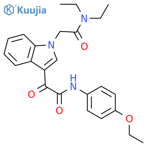 2-(3-{(4-ethoxyphenyl)carbamoylcarbonyl}-1H-indol-1-yl)-N,N-diethylacetamide structure