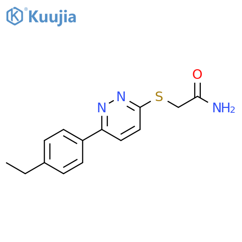 2-{6-(4-ethylphenyl)pyridazin-3-ylsulfanyl}acetamide structure