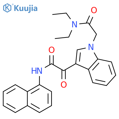 N,N-diethyl-2-(3-{(naphthalen-1-yl)carbamoylcarbonyl}-1H-indol-1-yl)acetamide structure