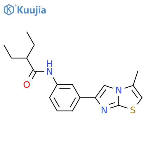 2-ethyl-N-(3-{3-methylimidazo2,1-b1,3thiazol-6-yl}phenyl)butanamide structure