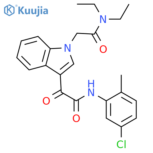 2-(3-{(5-chloro-2-methylphenyl)carbamoylcarbonyl}-1H-indol-1-yl)-N,N-diethylacetamide structure