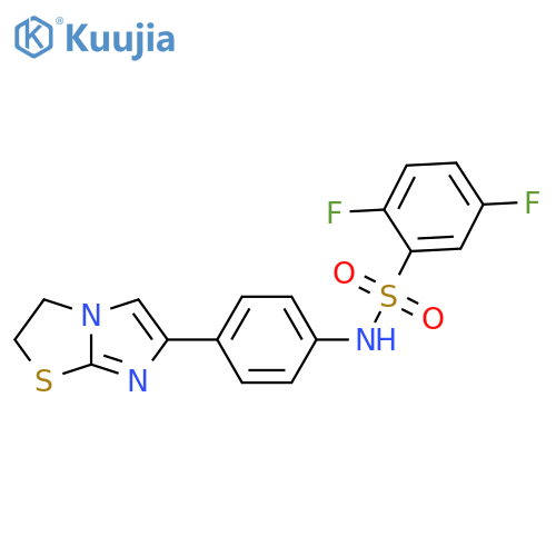 2,5-difluoro-N-(4-{2H,3H-imidazo2,1-b1,3thiazol-6-yl}phenyl)benzene-1-sulfonamide structure