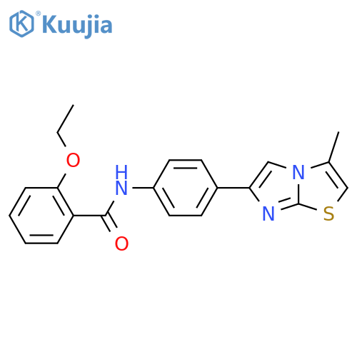 2-ethoxy-N-(4-{3-methylimidazo2,1-b1,3thiazol-6-yl}phenyl)benzamide structure