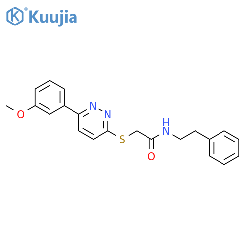 2-{6-(3-methoxyphenyl)pyridazin-3-ylsulfanyl}-N-(2-phenylethyl)acetamide structure
