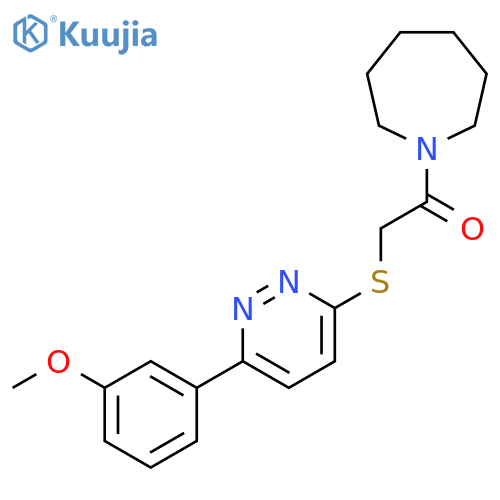 1-(azepan-1-yl)-2-{6-(3-methoxyphenyl)pyridazin-3-ylsulfanyl}ethan-1-one structure
