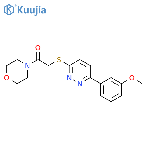 2-{6-(3-methoxyphenyl)pyridazin-3-ylsulfanyl}-1-(morpholin-4-yl)ethan-1-one structure