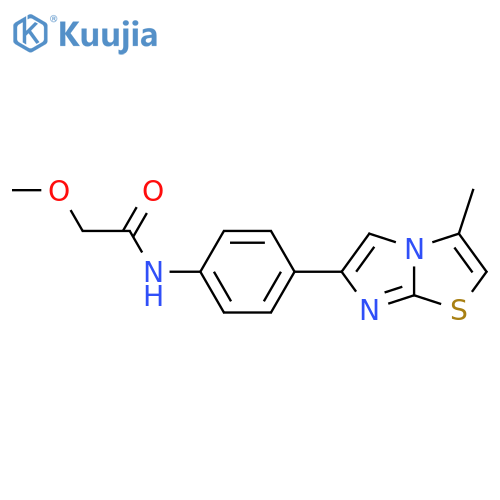 2-methoxy-N-(4-{3-methylimidazo2,1-b1,3thiazol-6-yl}phenyl)acetamide structure