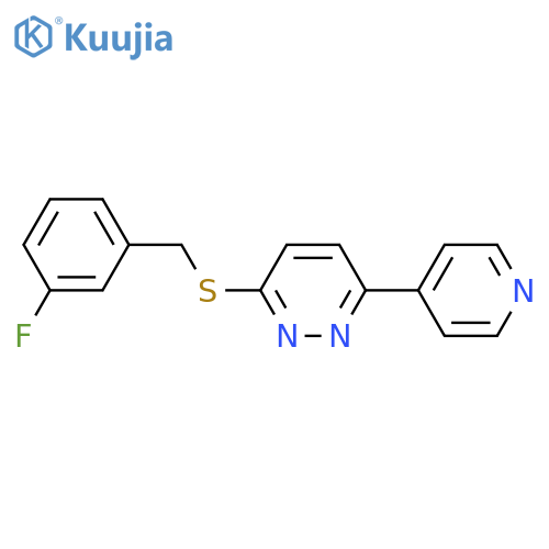 3-{(3-fluorophenyl)methylsulfanyl}-6-(pyridin-4-yl)pyridazine structure