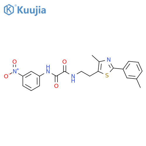 N-{2-4-methyl-2-(3-methylphenyl)-1,3-thiazol-5-ylethyl}-N'-(3-nitrophenyl)ethanediamide structure