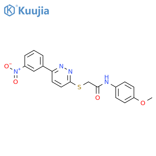 N-(4-methoxyphenyl)-2-{6-(3-nitrophenyl)pyridazin-3-ylsulfanyl}acetamide structure