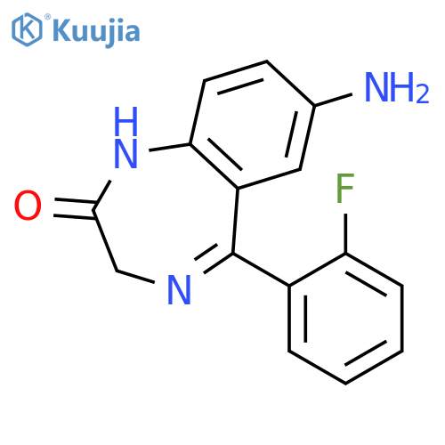 2H-1,4-Benzodiazepin-2-one,7-amino-5-(2-fluorophenyl)-1,3-dihydro- structure