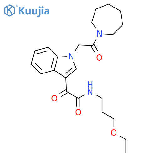 2-{1-2-(azepan-1-yl)-2-oxoethyl-1H-indol-3-yl}-N-(3-ethoxypropyl)-2-oxoacetamide structure