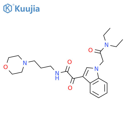 N,N-diethyl-2-3-({3-(morpholin-4-yl)propylcarbamoyl}carbonyl)-1H-indol-1-ylacetamide structure